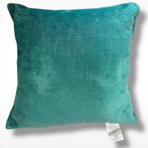 Jinda Home Fashions Boutique Reversible Teal & Beige Feather Large Throw Pillow